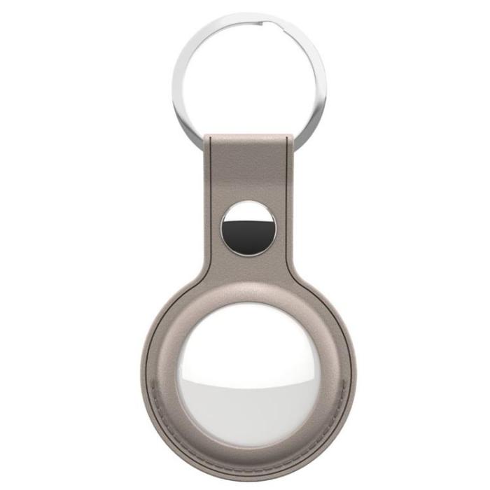 KeyBudz - Keybudz Nyckelring i Läder För AirTag - Sandbeige