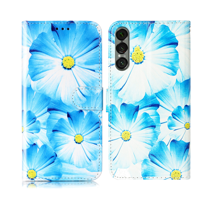 A-One Brand - Sony Xperia 1 VII Plånboksfodral Marble Painted - Blå