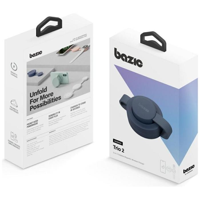 ENERGEA - Energea 3in1 MagSafe Trådlös Laddare iPhone Watch AirPods Bazic - Blå