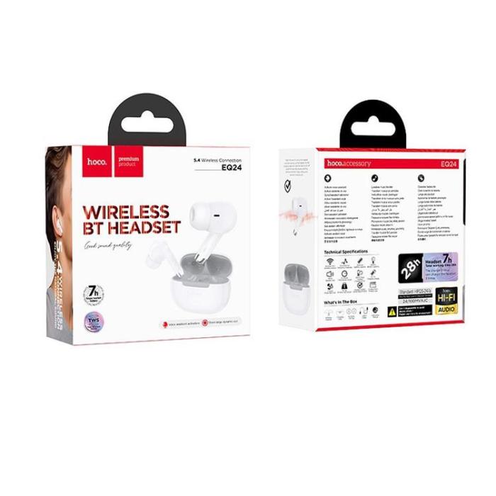 Hoco - Hoco TWS In-Ear Hörlurar Trådlösa Bluetooth EQ24 - Vit