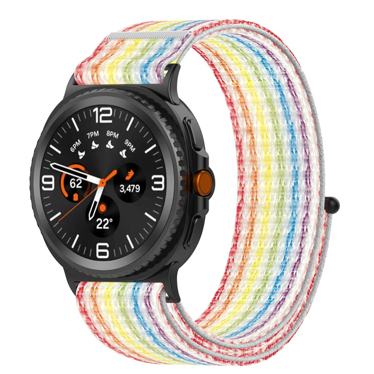 Galaxy Watch 8/8 Classic (40/44/46mm) Armband Magic Tape Nylon - Rainbow | 5123 | AlltMobil