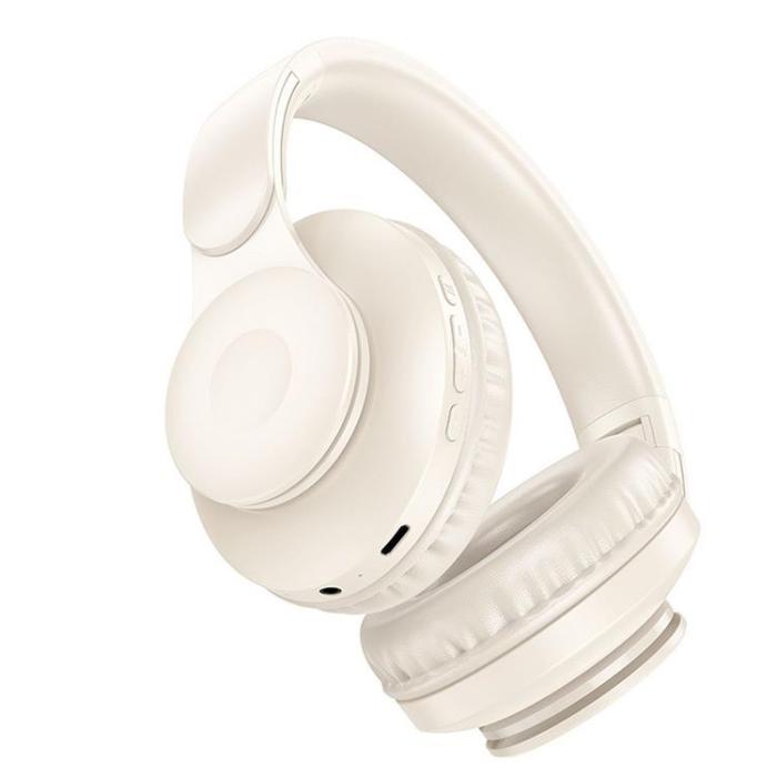 Hoco - Hoco Over-Ear Hörlurar Trådlösa Bluetooth W45 - Milky Vit