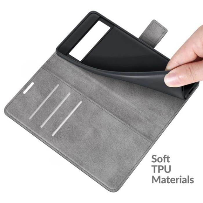 A-One Brand - Google Pixel 7 Plånboksfodral Drop-Proof PU Läder - Grå