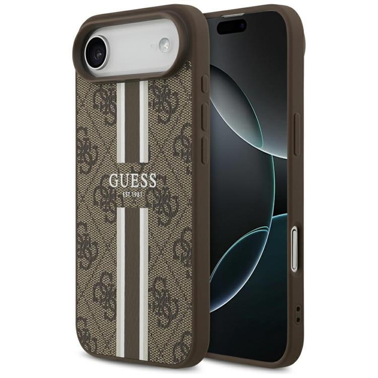 Guess iPhone Air Mobilskal MagSafe 4G Printed Stripes - Brun | 2353 | AlltMobil