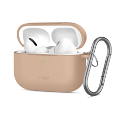 Tech-Protect - Tech-Protect Apple Airpods Pro 3 Skal Silikon Hook - Coffee Latte