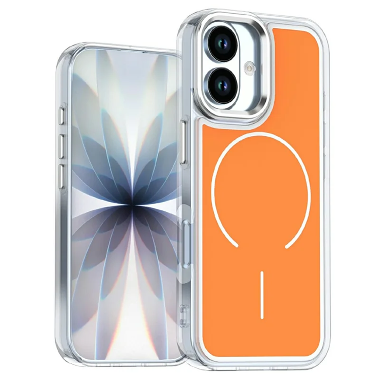 iPhone 17 Mobilskal Magsafe Electroplated - Orange (Orange) | 2353 | AlltMobil
