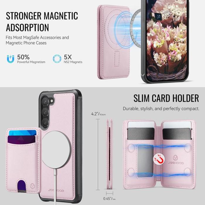 OEM - JEEHOOD Samsung Galaxy S23+ Fodral Konstläder - Rosa