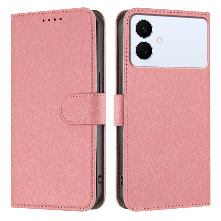Galaxy S26 Edge Plånboksfodral Solid Color Läder - Rosa | 2353 | AlltMobil