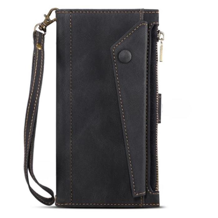 ESEBLE - ESEBLE Google Pixel 6a Plånboksfodral Zippered Kickstand - Svart