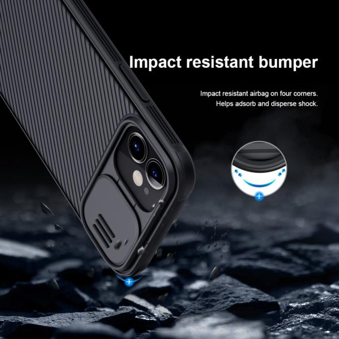 Nillkin - NILLKIN CamShield Mobilskal iPhone 12 Mini - Svart