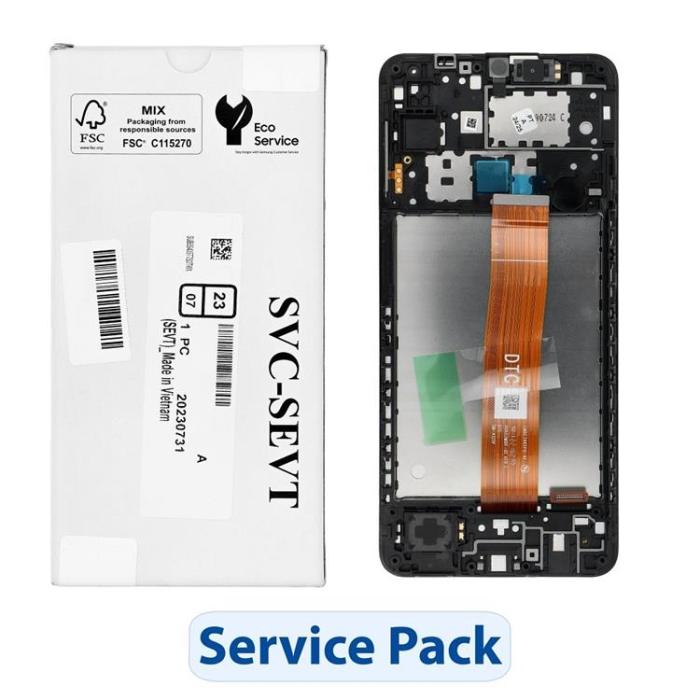 SpareParts - Galaxy A12 Skärm med LCD-display Service Pack A125F GH82-24490A