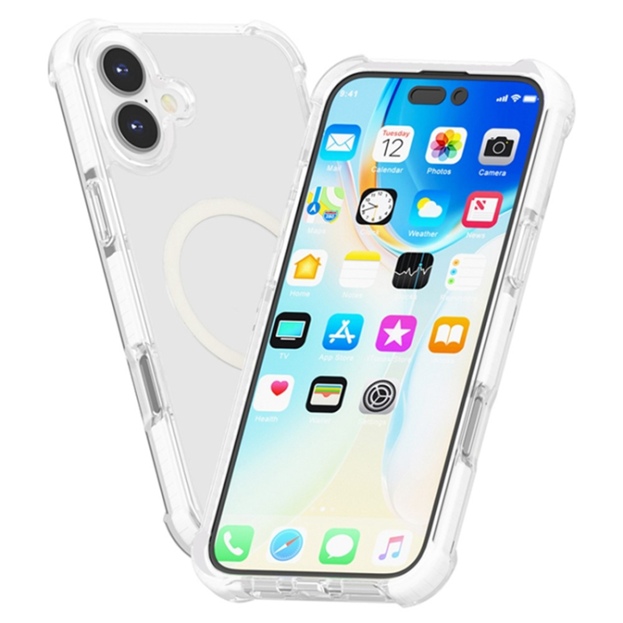 A-One Brand - iPhone 17 Mobilskal MagSafe Förstärkta Hörn Acrylic - Vit