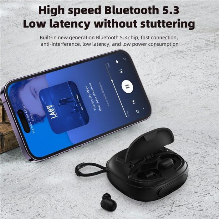 A-One Brand - T&G TG813 2-i-1 TWS Trådlös Högtalare Bluetooth Hörlurar - Svart