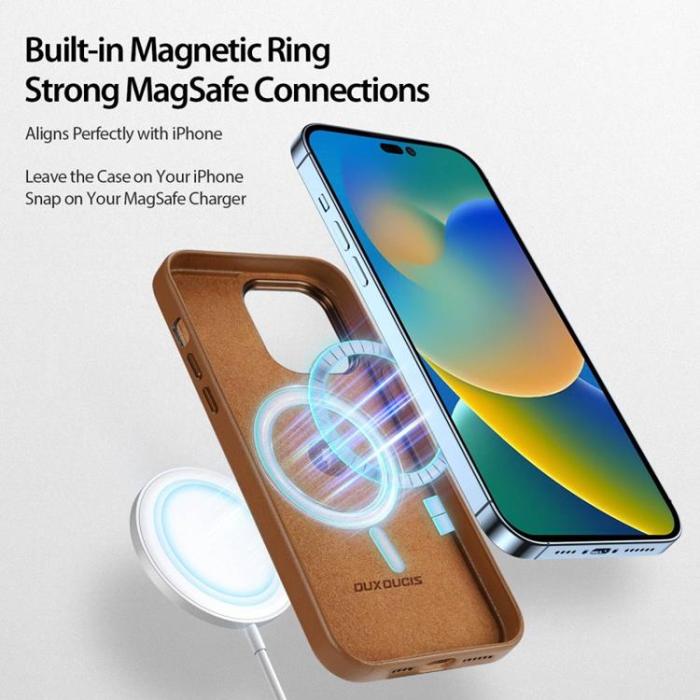 Dux Ducis - Dux Ducis iPhone 14 Pro Max Skal MagSafe Grit - Brun
