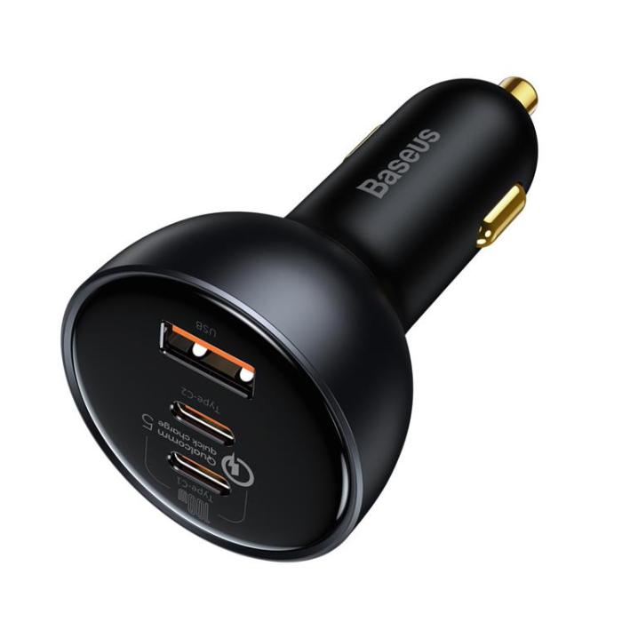 BASEUS - Baseus PD Billaddare 160W USB Till 2x Tpy-C - Grå