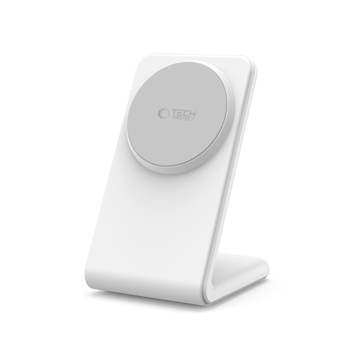Tech-Protect - Tech-Protect QI 15W-A38 Magsafe Trådlös Laddare Magnetic - Vit