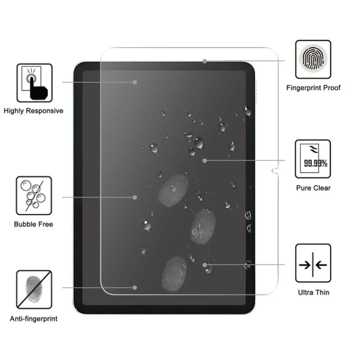 Taltech - iPad 10.9 (2022) Härdat Glas Skärmskydd - Clear