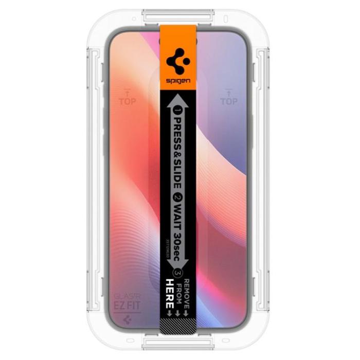 Spigen - Spigen iPhone 15/16 Härdat Glas Skärmskydd 'EZ' Fit - Clear