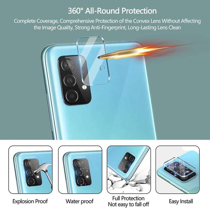 OEM - Galaxy A52 5G [4-PACK] 2 X Kameralinsskydd i Härdat Glas + 2 X Härdat glas