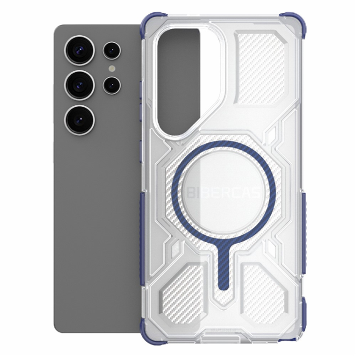 A-One Brand - BIBERCAS Galaxy S25 Ultra Mobilskal MagSafe J-16 Transparent