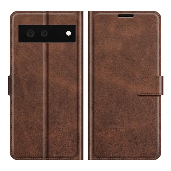 UTGATT1 - Folio Flip Läder Plånboksfodral Google Pixel 6 - Coffee