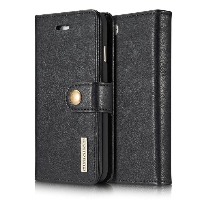 DG.MING - DG.MING Äkta Läder Plånboksfodral iPhone 7/8/SE 2020 - Svart