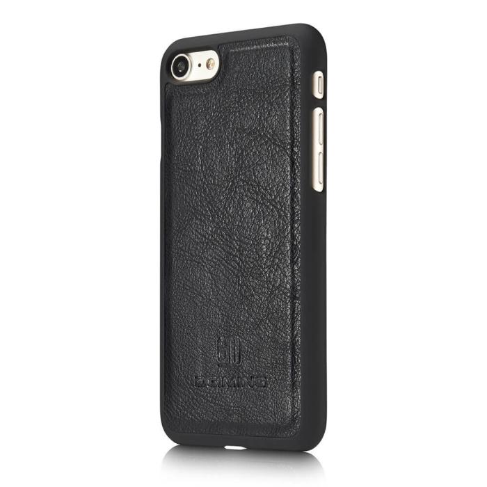 DG.MING - DG.MING Äkta Läder Plånboksfodral iPhone 7/8/SE 2020 - Svart