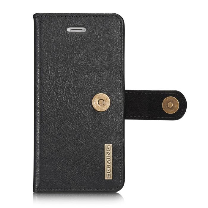 DG.MING - DG.MING Äkta Läder Plånboksfodral iPhone 7/8/SE 2020 - Svart