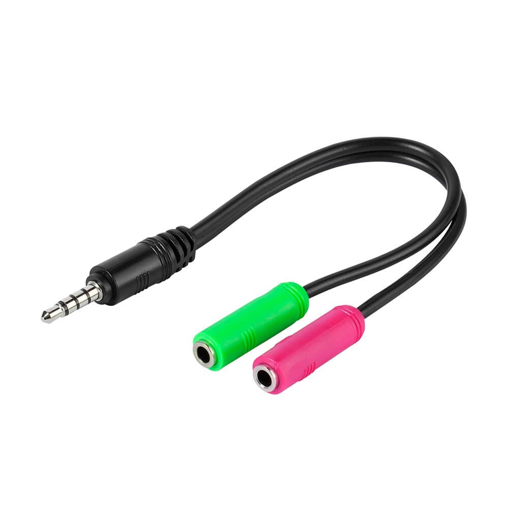 Vivanco Dataadapter 4-pin 3.5mm hane 2x3.5mm hona 0.1m | 264 | AlltMobil