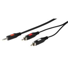Vivanco - Vivanco Audiokabel, 1x3.5mm / 2xRCA 5m Svart