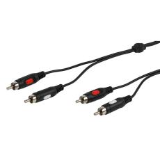 Vivanco - Vivanco Audiokabel, 2xRCA Hane 2.5m - Svart