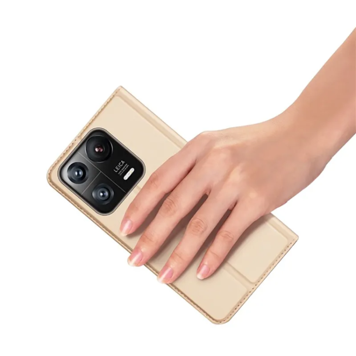 Dux Ducis - Dux Ducis Xiaomi 13 Plånboksfodral Skin Series - Guld