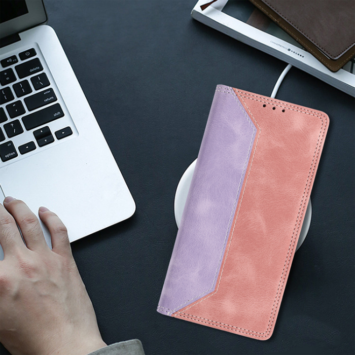 A-One Brand - OnePlus 15 Konstläder Plånboksfodral Färg Splicing RFID-Skydd