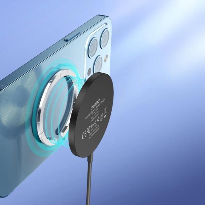 Choetech - Choetech Magnetic Magsafe Trådlös Laddare 15W - Svart