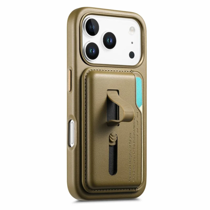 A-One Brand - Mobilskal till iPhone 17 Pro Max Magsafe Detachable korthållare - Khaki