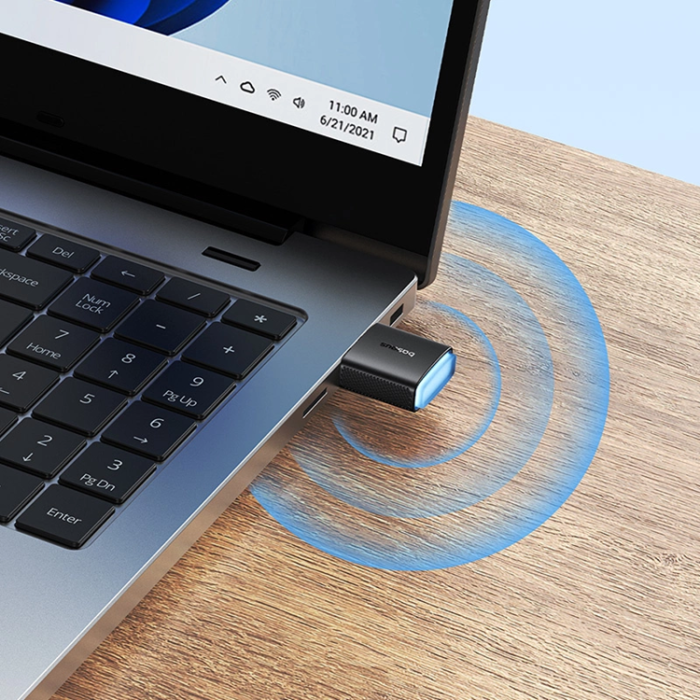 BASEUS - Baseus USB network card 300Mb/s BS-OH169 - Svart