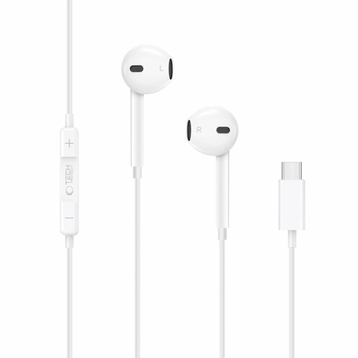 Tech-Protect - Tech-Protect In-Ear Typ-C Hörlurar Ultraboost Core - Vit