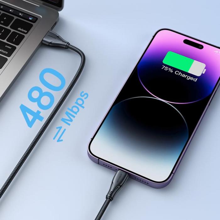 Joyroom - Joyroom USB-A till Lightning kabel 0.25m - Svart