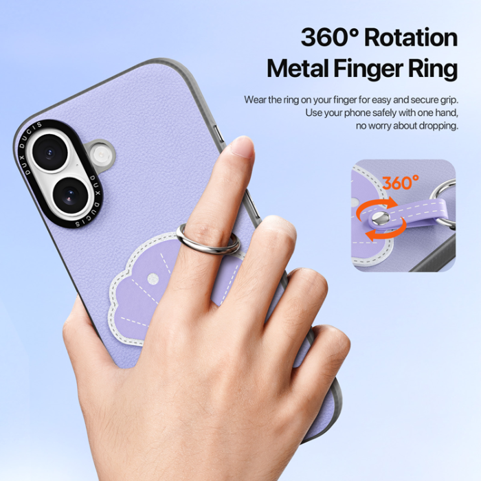 Dux Ducis - DUX DUCIS iPhone 17 Mobilskal med Fingerring/Rem Luvy Series
