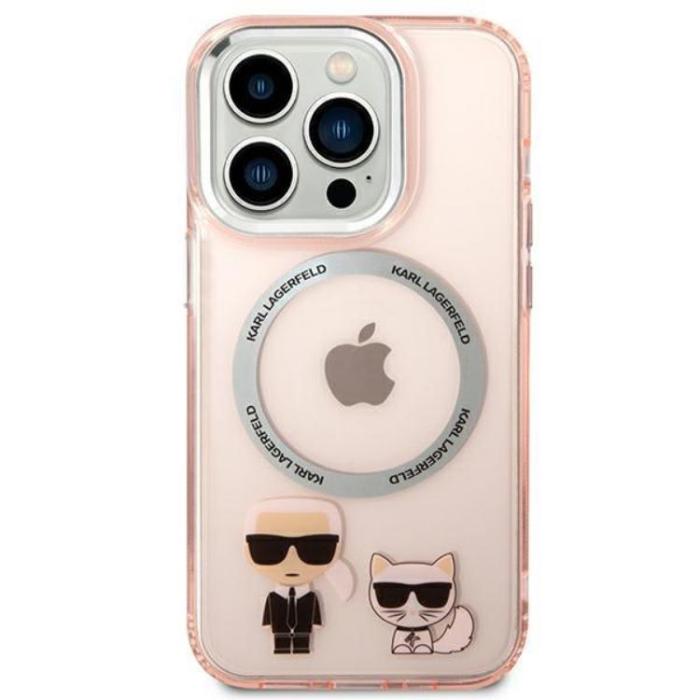 KARL LAGERFELD - Karl Lagerfeld iPhone 14 Pro Max Magsafe Skal Karl & Choupette Aluminium