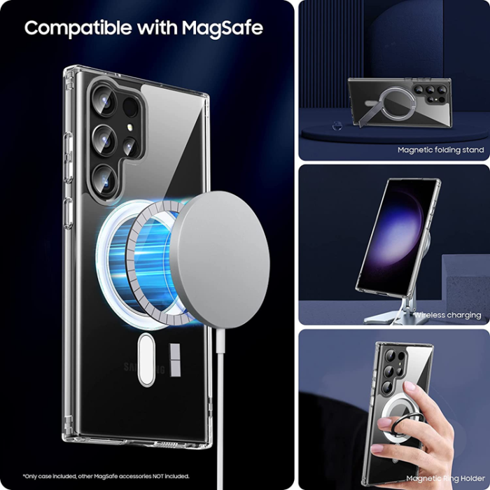 UTGATT - Galaxy S23 Ultra Mobilskal Magsafe Shockproof Magnetic - Clear