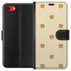 Gustaf - Pl&aring;nboksfodral till Apple iPhone 8 med Bj&ouml;rnm&ouml;nster