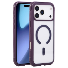 A-One Brand - iPhone 17 Pro Mobilskal MagSafe TPU+PC Transparent - Mörklila