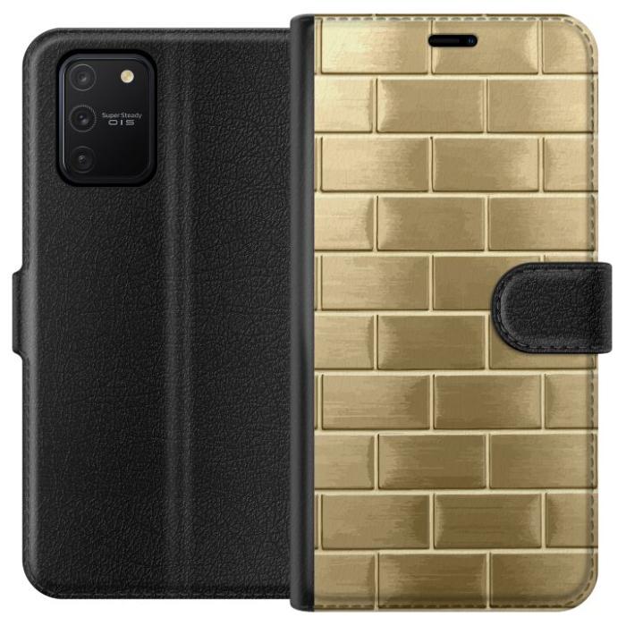iSecrets - Plånboksfodral till Samsung Galaxy S10 Lite med Gyllene Murstenar