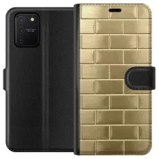 Gustaf - Pl&aring;nboksfodral till Samsung Galaxy S10 Lite med Gyllene Murstenar