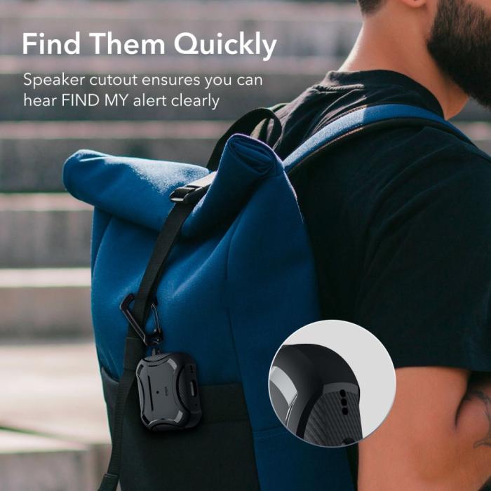 ESR - ESR Magsafe Airpods Pro 1/2 Skal Cyber Armor - Svart