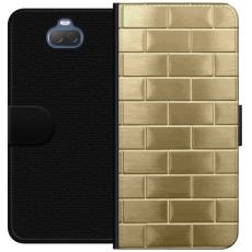 iSecrets - Pl&aring;nboksfodral till Sony Xperia 10 med Gyllene Murstenar