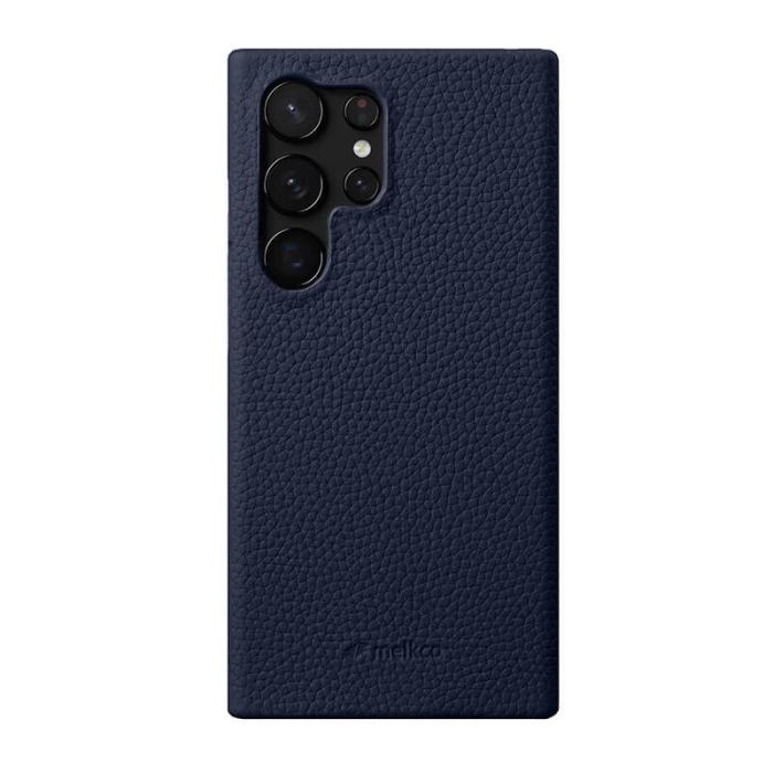 Melkco - MELKCO Mobilskal till Samsung Galaxy S24 Ultra Äkta Läder + PC - Blå