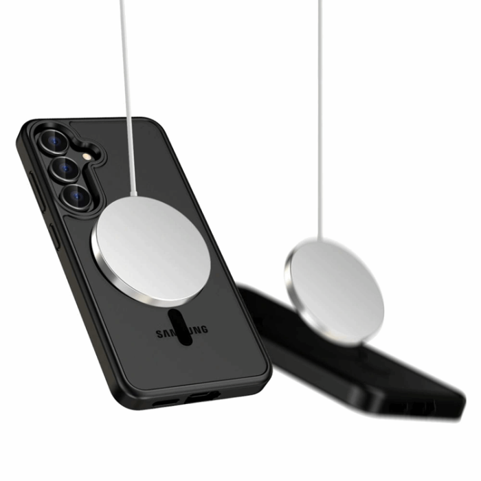 Tech-Protect - Tech-Protect Galaxy S25 Edge Mobilskal Magsafe Magmat - Matt Svart