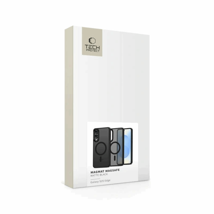 Tech-Protect - Tech-Protect Galaxy S25 Edge Mobilskal Magsafe Magmat - Matt Svart